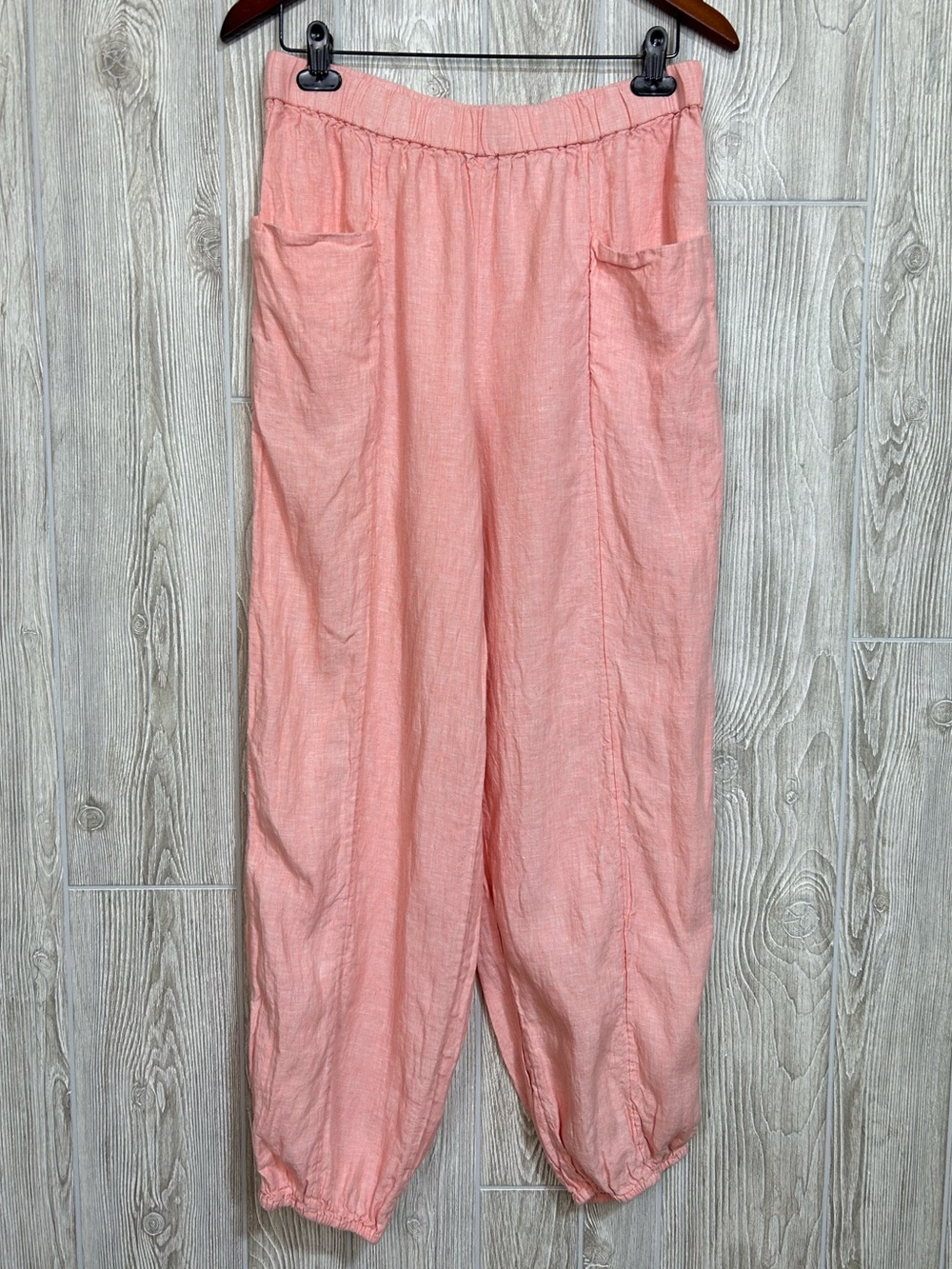 J Crew Pink Linen Balloon Pant Size M